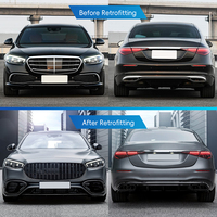 Kit de Carrocería Deportiva Sport63 para Modificación de Automóviles W223 2021-2024, Parachoques Delantero y Trasero, Faldones Laterales, Rejilla, Tubo de Escape para Benz Clase S