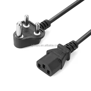 Ndia-cable de alimentación de 6A 250V, Conector de 3 pines