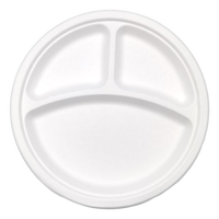 Assiettes de fête jetables en pâte de canne à sucre en papier bagasse fantaisie conçues sur mesure