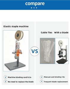 Booster Hot Sales High Speed Elastic Staple Packaging Tagging Machine Elastic Fastener Tool Elastic Staple Apparatus - Product Image 5