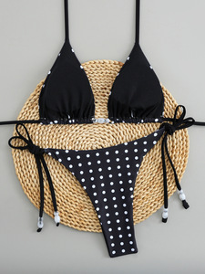 Nuevo <span class=keywords><strong>Bikini</strong></span> de Gasa con Estampado de Puntos 2025, Conjunto de 2 Piezas, con Relleno <span class=keywords><strong>en</strong></span> el Pecho, para Mujer, Estilo Puro Deseo, para Vacaciones <span class=keywords><strong>en</strong></span> la Playa, <span class=keywords><strong>Instagram</strong></span> - Product Image 5