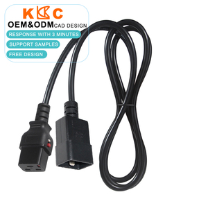 สายต่อพ่วงไฟฟ้า H05VV-F 1.5 มม./2.5 มม. IEC 60320 C19 ถึง C20 20A 12AWG SJT 3C สำหรับ PDU UPS แร็คเซิร์ฟเวอร์ - Product Image 3
