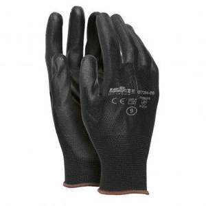 Guantes de seguridad de poliuretano ventilado negro modelo T/10 - Product Image 1