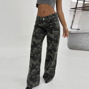 กางเกงยีนส์คาร์โก้ทรงหลวมขากว้าง ระบายอากาศได้ดี ลายพรางเมือง สไตล์สตรีทแวร์ อเนกประสงค์ ซักได้ ใส่สบาย - Product Image 3