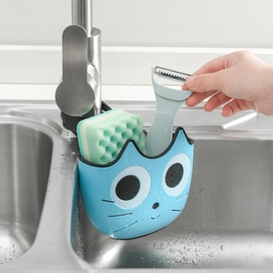 Kitchen Sink Caddy Dish Sponge Holder <b>Bathroom</b> Silicone Sink Faucet Splash Guard Water Catcher <b>Mat</b> Kitchen Sink Organizer - Product Image 5