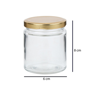 Bán buôn nhỏ vòng lọ thủy tinh mứt 200g MứT ThủY Tinh thực phẩm thủy tinh Jar bao bì với vít kim loại nắp OEM nhãn - Product Image 6