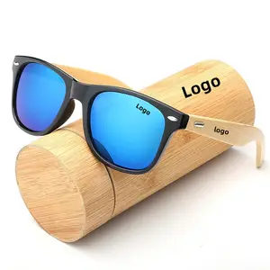 2024 Oem China Groothandel Mode Handgemaakte Ce Uv400 Custom Logo Zonnebril Hout Aanpassen Heren Bamboe Houten Zonnebril