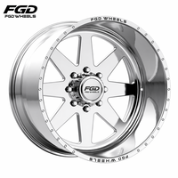 Jantes forgées FGD 8x170 8x180 à déport profond, alésage personnalisé 20*10 20*12 20*14, en alliage forgé pour F-250 / F-350 Super Duty
