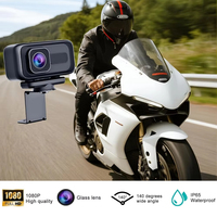 Caméra de tableau de bord universelle pour moto avec enregistrement en boucle, visualisation par application et capteur G, caméra d'action pour vélo, sécurité de conduite de scooter