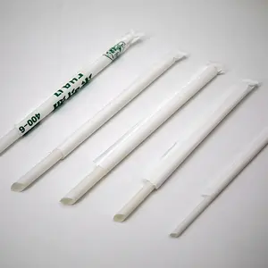 Biologisch abbaubares natürliches PLA umwelt freundliches heißes kaltes Getränkes troh für Getränke geschäfte Straight Straws Lieferant