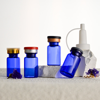 Bouteille de pénicilline bleue 3ml 5ml 7ml 10ml Bouteille à baïonnette Essence Liquide Sous-emballage Bouteille vide en verre Ampoule
