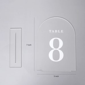Soporte de número de mesa de acrílico esmerilado <span class=keywords><strong>Mini</strong></span> carteles de <span class=keywords><strong>pizarra</strong></span> de mesa para comida bodas fiestas de cumpleaños Buffets estante de exhibición - Product Image 4