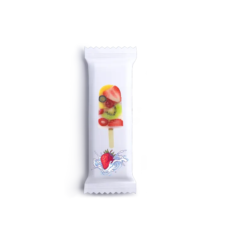 Custom printed fin side seal plastic packaging popsicle bag for ice cream
