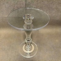 Einfacher transparenter Acryl-Kreativitätstisch im römischen Säulenstil als Sofa-Beistelltisch für Wohnzimmer, Schlafzimmer, Büro und Möbeldekoration