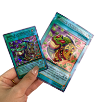 Cartes en papier holographique personnalisées avec sacs d'emballage adhésifs Sac en mylar de 3.5g Style de carte à jouer de dessin animé unique Imprimé avec logo personnalisé