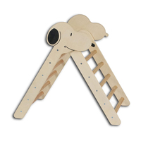 Arche d'escalade en bois Pickler Triangle pour aire de jeux préscolaire, ensemble de structure d'exercice Montessori pour enfants en intérieur - Écologique et durable