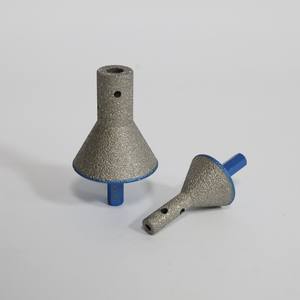 Foret à chanfreiner et à polir pour pierre, tête de meulage conique et en forme de parapluie - Product Image 1