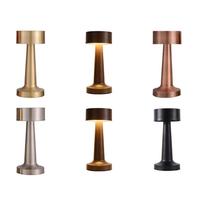 Lampe de chevet LED créative en métal, design champignon, moderne et romantique, portable, sans fil, à commande tactile, pour décoration de chambre et café