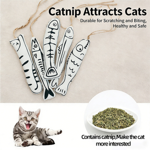 Jouet pour chat en forme de poisson à la catnip, personnalisable avec logo, vente en gros - Product Image 5