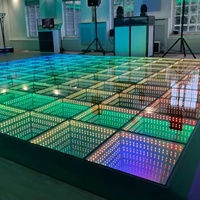 DJ éclairage 3D infini miroir LED piste de danse Pixel sols extérieur Disco vidéo numérique fête de mariage scène LED piste de danse