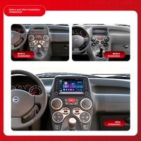 Autoradio Android 7 pouces pour Fiat Panda 2002-2012, 2+32G, CarPlay/Android Auto sans fil, GPS/WiFi, audio de voiture, vente en gros