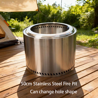 Poêle à bois en acier inoxydable autoportant, barbecue de camping en plein air, foyer sans fumée pour patio, usage domestique