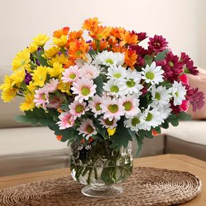 ดอกเดซี่ประดิษฐ์สีเหลืองสดใส สำหรับตกแต่งงานแต่งงานกลางแจ้ง ตกแต่งริมหน้าต่างร้านกาแฟ ของขวัญรับปริญญา ขายตรงจากโรงงานดอกไม้ - Product Image 3