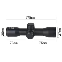 Optical Sight 4X30 Metal Red Green Cross Hair for Outdoor Hunting and Shooting Competitions Waterproof & Shockproof