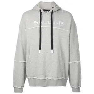 Best-seller impressão gráfica relaxado fit publicidade hoodie malha pullover camisola hoody bordado slogan cordão hoodie