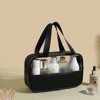 Sac de voyage imperméable en PVC pour maquillage, organisateur de cosmétiques, pochette à fermeture éclair réutilisable et écologique, grande capacité