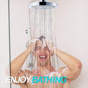 CUPC 6 pouces Chrome économie d'eau pluie pommeau de douche salle de bain haute pression pommeaux de douche avec joint à rotule rond - Product Image 4