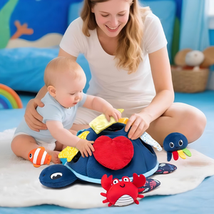 Juguete <span class=keywords><strong>de</strong></span> Peluche Interactivo Baby Peekaboo con Diseño <span class=keywords><strong>de</strong></span> Animales Marinos, Apto para Niños <span class=keywords><strong>de</strong></span> 0 a 3 Años, Juguete para el <span class=keywords><strong>Desarrollo</strong></span> <span class=keywords><strong>de</strong></span> la Coordinación Mano-Ojo - Product Image 3
