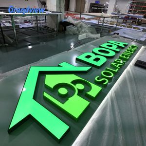 Letreros Comerciales 3D para Exteriores, Letreros Acrílicos con Logotipo de Tienda, Letras de Canal Iluminadas con LED, Letreros Electrónicos - Product Image 1