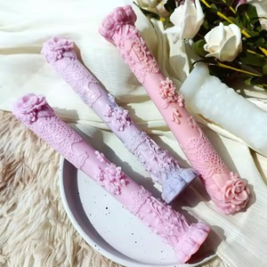 Diy <b>Candle</b> <b>Mold</b> Vintage Carved Pillar Shape For Home Decor Craft Supplies - Product Image 4