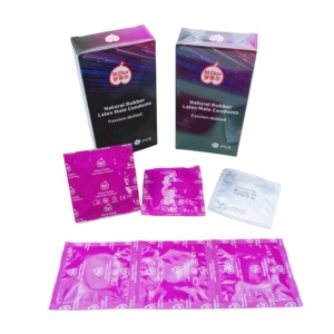 <span class=keywords><strong>Super</strong></span> gepunktetes männliches Latex-Kondom-Sex produkt Hergestellt in China mit einzigartigem Punkt design