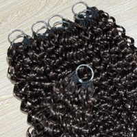 Extensions de cheveux humains en crochet polyvalentes en gros pour fournisseurs, cheveux à tresser humains pré-séparés bouclés crépus pour femmes