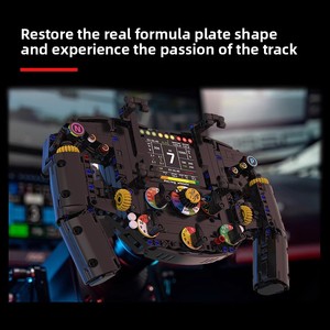 Modello di Volante da Corsa Costruibile - <span class=keywords><strong>Giocattolo</strong></span> Interattivo con Cruscotto e Volante Rotante per Età 8+ - Blocchi di Costruzione Creativi - Product Image 5