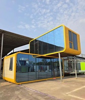 Chambre capsule mobile préfabriquée, hôtel, villa, mini-maison moderne, conteneur, maison modulaire préfabriquée avec meubles et cuisine