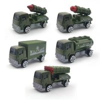 Modèle de voiture en alliage moulé sous pression 1:64 Roue libre en métal militaire en plastique Jouet camion de pompiers à friction Véhicule d'ingénierie de construction