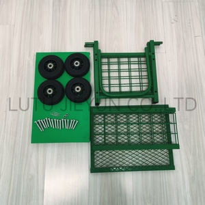 High Quality Four-Wheel Movable <b>Garden</b> Cart with Metal <b>Mesh</b> Seat 150kg Load-Bearing Capacity Iron Material OEM Customizable - Product Image 2