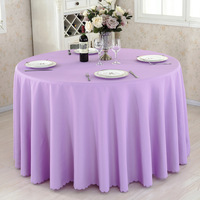 Nappes rondes en polyester blanc uni lavables pour hôtel, 120 pouces, 132 pouces, pour mariage, fête, dîner, banquet, événements