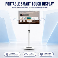 Téléviseur intelligent portable OEM, écran tactile, téléviseur mobile 32 pouces, LCD HD, Android, PC gamer, téléviseur déroulable pour l'extérieur