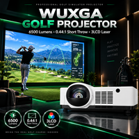 Projecteur de simulateur de golf commercial WUXGA 1920x1200 6500 Lumens 3LCD Laser à courte focale pour centre de golf intérieur