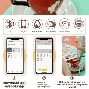 Impresora de Alimentos Portátil Bamboo PrintPen para Arte en <span class=keywords><strong>Café</strong></span> e Impresión de Yogur Gourmet en Platos y Pan - Product Image 5