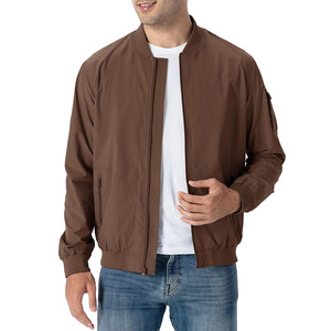 Men's Vintage Coats Windproof Puffer <b>Jacket</b> with Zipper for Moto Varsity Baseball & Casual Riding Stand Windbreaker - Product Image 1