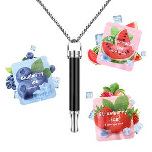 Rauchentwöhnung Gesundheitspflege Kräuter-Mundstreifen Rauchfreier Aromatisierter Streifen Pastell-Tascheninhalator Ätherisches Öl Aroma Anti-Rauch - Product Image 4