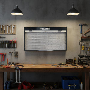 Fasano Tools Pegboard Tool <b>Storage</b> Rack 48x24 Inch Wall Mount Metal Organizer for <b>Workshop</b> Garage Use - Product Image 3