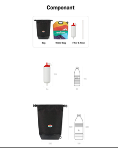 Système de purification d'eau par gravité à haut débit 8L avec filtre pliable pour le camping, la randonnée, le glamping et le autocamping, facile à ranger - Product Image 3