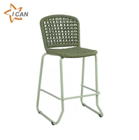 Nouveau moderne corde tabouret de Bar chaise rotin cuisine français Bistro chaises hautes tabouret Restaurant Bar comptoir hauteur tabourets de Bar