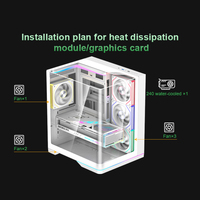 Tengda High Airflow ATX Mid Tower Computer Case-Aluminum Alloy 240mm Water Cooling Ready 330mm GPU 155mm CPU Cooler 4-Slot PCIe